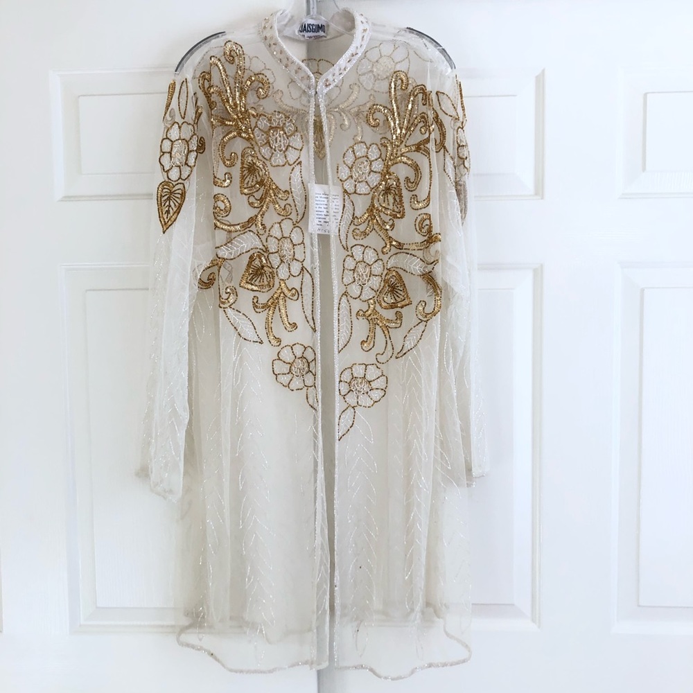 HP 🎉 Vintage Beaded Sequin Duster Kimono jacket